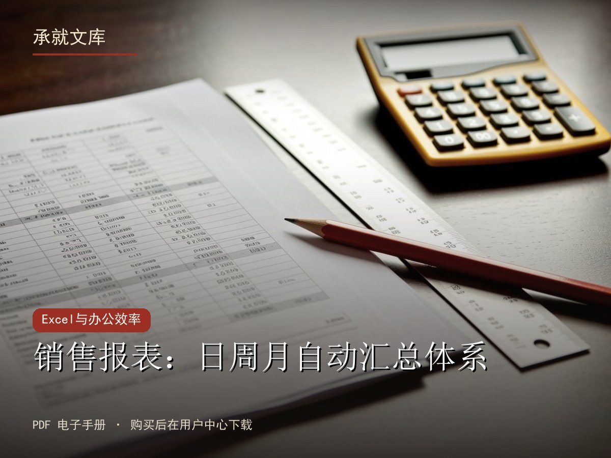 销售报表：日周月自动汇总体系
